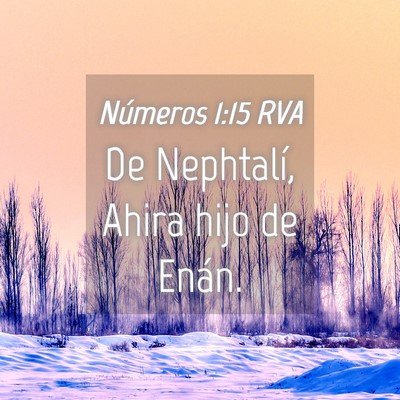 Picture 04 - Números 1:15 RVA - De Nephtalí, Ahira hijo de - Bible Verse Picture