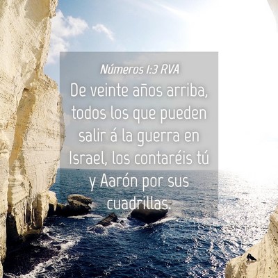 Picture 04 - Números 1:3 RVA - De veinte años arriba, todos los que pueden - Bible Verse Picture