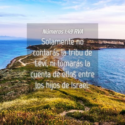 Picture 04 - Números 1:49 RVA - Solamente no contarás la tribu de Leví, ni - Bible Verse Picture