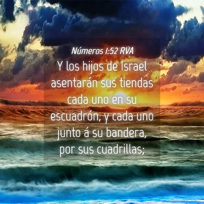Picture 04 - Números 1:52 RVA - Y los hijos de Israel asentarán sus tiendas cada - Bible Verse Picture