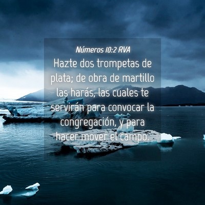 Picture 04 - Números 10:2 RVA - Hazte dos trompetas de plata; de obra de martillo - Bible Verse Picture