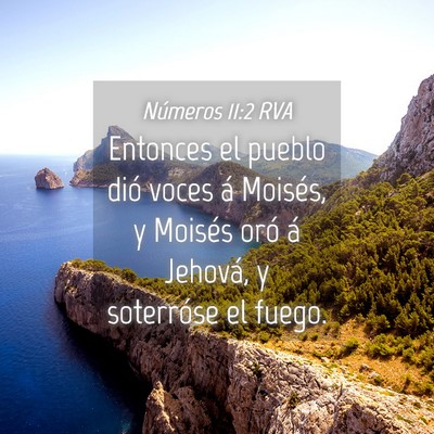 Picture 04 - Números 11:2 RVA - Entonces el pueblo dió voces á Moisés, y - Bible Verse Picture
