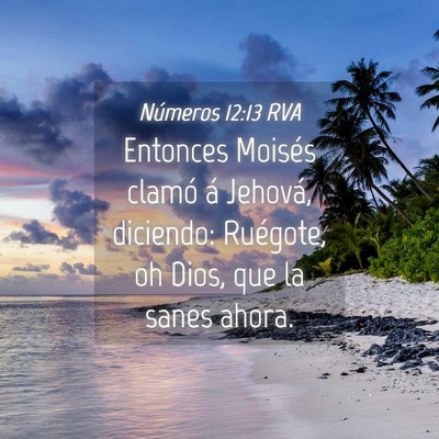 Picture 04 - Números 12:13 RVA - Entonces Moisés clamó á Jehová, diciendo: - Bible Verse Picture