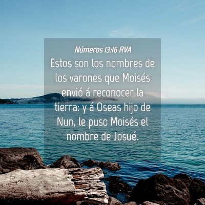 Picture 04 - Números 13:16 RVA - Estos son los nombres de los varones que Moisés - Bible Verse Picture