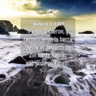 Picture 04 - Números 13:21 RVA - Y ellos subieron, y reconocieron la tierra desde - Bible Verse Picture