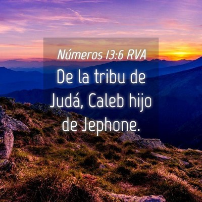 Picture 04 - Números 13:6 RVA - De la tribu de Judá, Caleb hijo de - Bible Verse Picture