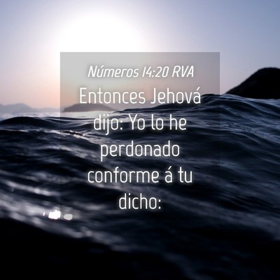 Picture 04 - Números 14:20 RVA - Entonces Jehová dijo: Yo lo he perdonado - Bible Verse Picture