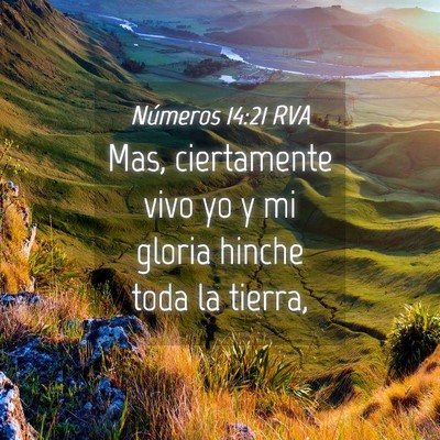 Picture 04 - Números 14:21 RVA - Mas, ciertamente vivo yo y mi gloria hinche toda - Bible Verse Picture
