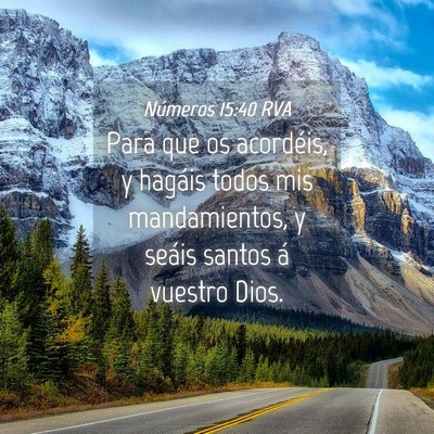 Picture 04 - Números 15:40 RVA - Para que os acordéis, y hagáis todos mis - Bible Verse Picture