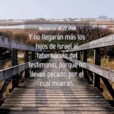 Picture 04 - Números 18:22 RVA - Y no llegarán más los hijos de Israel al - Bible Verse Picture