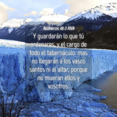 Picture 04 - Números 18:3 RVA - Y guardarán lo que tú ordenares, y el cargo de - Bible Verse Picture