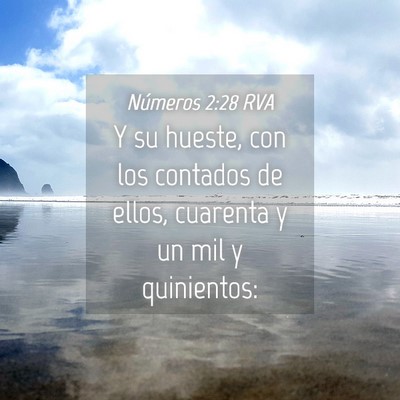 Picture 04 - Números 2:28 RVA - Y su hueste, con los contados de ellos, cuarenta - Bible Verse Picture