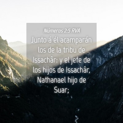 Picture 04 - Números 2:5 RVA - Junto á él acamparán los de la tribu de - Bible Verse Picture