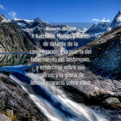 Picture 04 - Números 20:6 RVA - Y fuéronse Moisés y Aarón de delante de la - Bible Verse Picture
