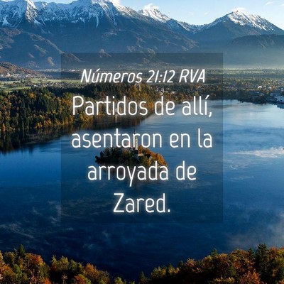 Picture 04 - Números 21:12 RVA - Partidos de allí, asentaron en la arroyada de - Bible Verse Picture
