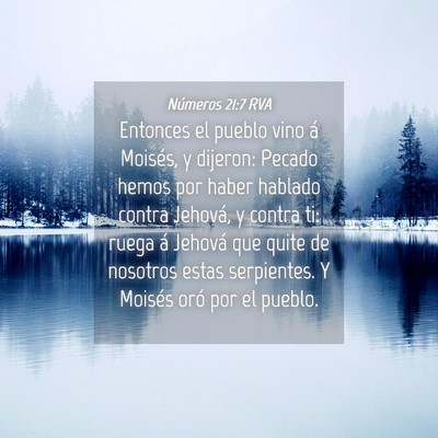 Picture 04 - Números 21:7 RVA - Entonces el pueblo vino á Moisés, y dijeron: - Bible Verse Picture