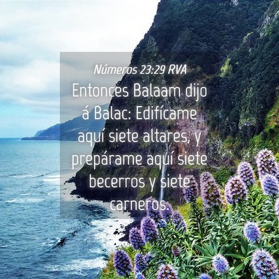 Picture 04 - Números 23:29 RVA - Entonces Balaam dijo á Balac: Edifícame aquí - Bible Verse Picture