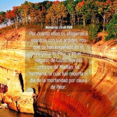 Picture 04 - Números 25:18 RVA - Por cuanto ellos os afligieron á vosotros con - Bible Verse Picture