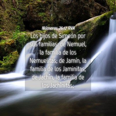 Picture 04 - Números 26:12 RVA - Los hijos de Simeón por sus familias: de Nemuel, - Bible Verse Picture
