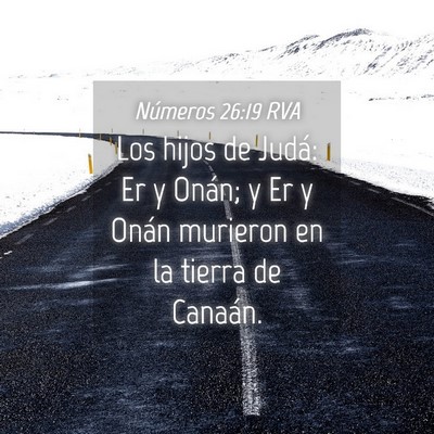 Picture 04 - Números 26:19 RVA - Los hijos de Judá: Er y Onán; y Er y Onán - Bible Verse Picture