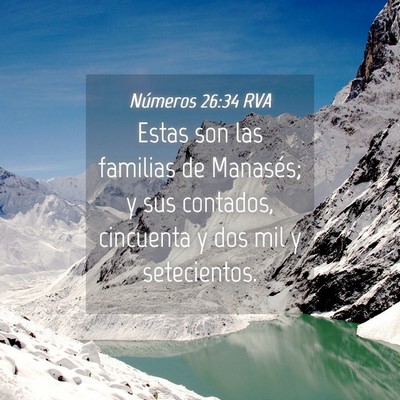 Picture 04 - Números 26:34 RVA - Estas son las familias de Manasés; y sus - Bible Verse Picture