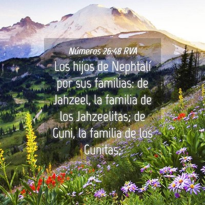 Picture 04 - Números 26:48 RVA - Los hijos de Nephtalí por sus familias: de - Bible Verse Picture