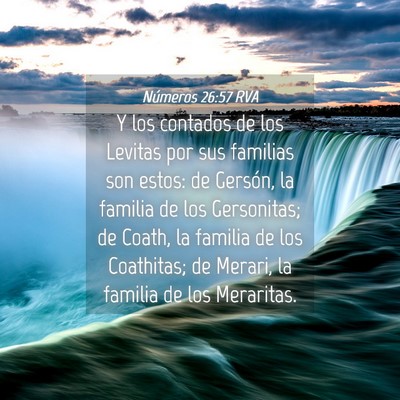 Picture 04 - Números 26:57 RVA - Y los contados de los Levitas por sus familias - Bible Verse Picture