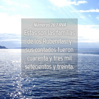 Picture 04 - Números 26:7 RVA - Estas son las familias de los Rubenitas: y sus - Bible Verse Picture