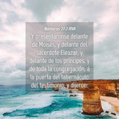 Picture 04 - Números 27:2 RVA - Y presentáronse delante de Moisés, y delante - Bible Verse Picture