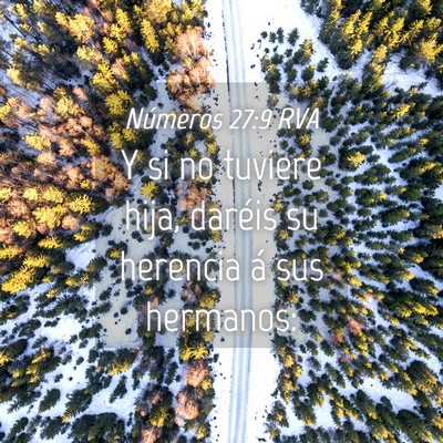 Picture 04 - Números 27:9 RVA - Y si no tuviere hija, daréis su herencia á sus - Bible Verse Picture