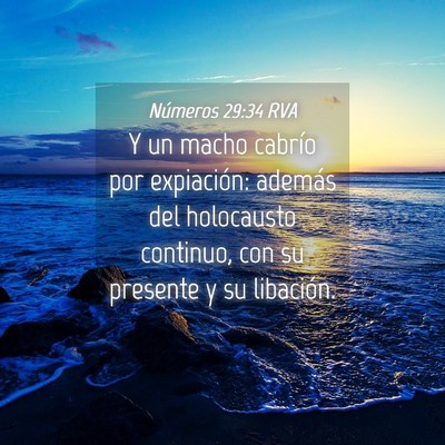 Picture 04 - Números 29:34 RVA - Y un macho cabrío por expiación: además del - Bible Verse Picture