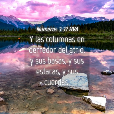 Picture 04 - Números 3:37 RVA - Y las columnas en derredor del atrio, y sus - Bible Verse Picture