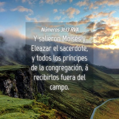 Picture 04 - Números 31:13 RVA - Y salieron Moisés y Eleazar el sacerdote, y - Bible Verse Picture