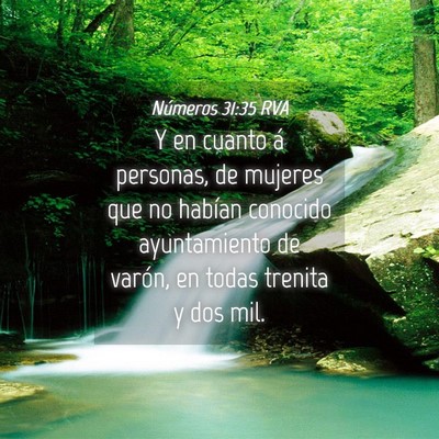 Picture 04 - Números 31:35 RVA - Y en cuanto á personas, de mujeres que no - Bible Verse Picture
