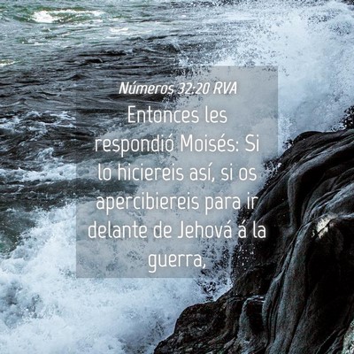 Picture 04 - Números 32:20 RVA - Entonces les respondió Moisés: Si lo hiciereis - Bible Verse Picture