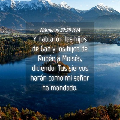 Picture 04 - Números 32:25 RVA - Y hablaron los hijos de Gad y los hijos de Rubén - Bible Verse Picture
