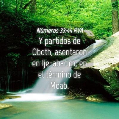 Picture 04 - Números 33:44 RVA - Y partidos de Oboth, asentaron en Ije-abarim; en - Bible Verse Picture