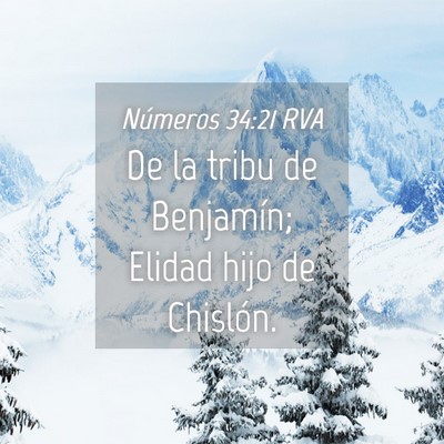 Picture 04 - Números 34:21 RVA - De la tribu de Benjamín; Elidad hijo de - Bible Verse Picture