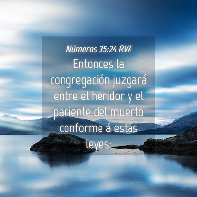 Picture 04 - Números 35:24 RVA - Entonces la congregación juzgará entre el - Bible Verse Picture