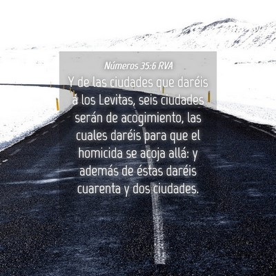 Picture 04 - Números 35:6 RVA - Y de las ciudades que daréis á los Levitas, - Bible Verse Picture