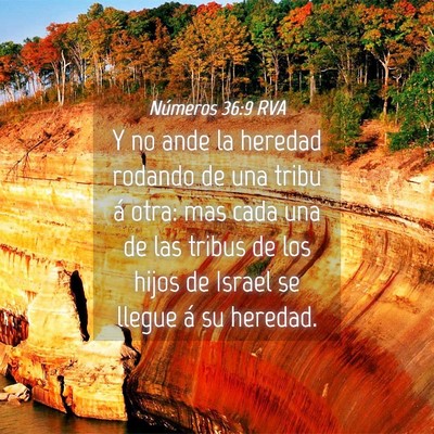 Picture 04 - Números 36:9 RVA - Y no ande la heredad rodando de una tribu á - Bible Verse Picture