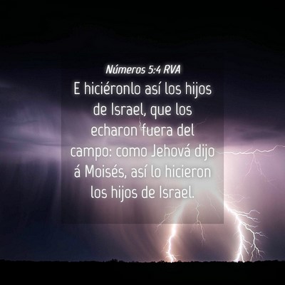 Picture 04 - Números 5:4 RVA - E hiciéronlo así los hijos de Israel, que los - Bible Verse Picture