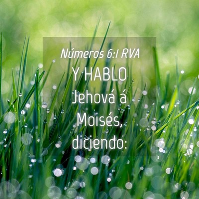 Picture 04 - Números 6:1 RVA - Y HABLO Jehová á Moisés, - Bible Verse Picture