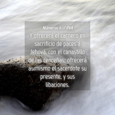 Picture 04 - Números 6:17 RVA - Y ofrecerá el carnero en sacrificio de paces á - Bible Verse Picture