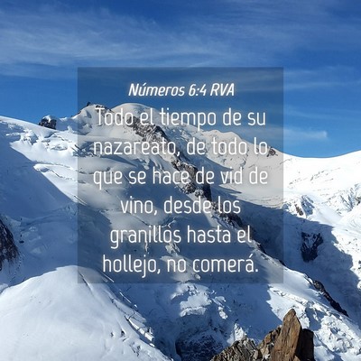 Picture 04 - Números 6:4 RVA - Todo el tiempo de su nazareato, de todo lo que se - Bible Verse Picture