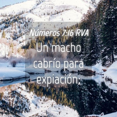 Picture 04 - Números 7:16 RVA - Un macho cabrío para - Bible Verse Picture