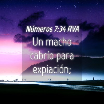 Picture 04 - Números 7:34 RVA - Un macho cabrío para - Bible Verse Picture