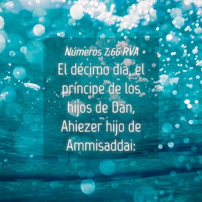 Picture 04 - Números 7:66 RVA - El décimo día, el príncipe de los hijos de - Bible Verse Picture