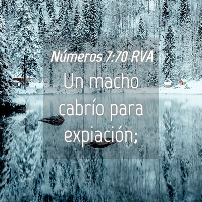 Picture 04 - Números 7:70 RVA - Un macho cabrío para - Bible Verse Picture