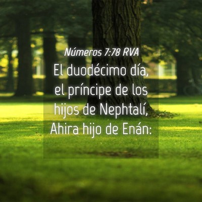 Picture 04 - Números 7:78 RVA - El duodécimo día, el príncipe de los hijos de - Bible Verse Picture